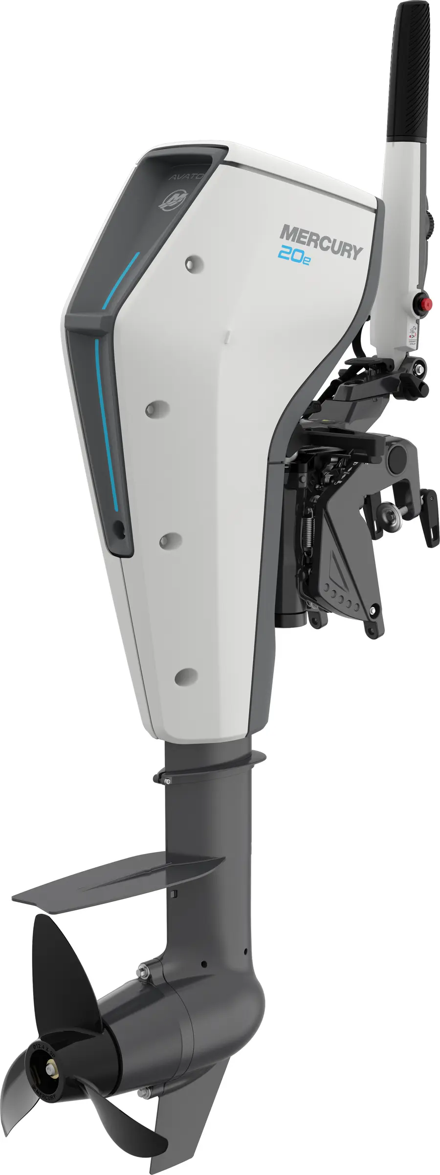 Mercury Avator 20e mit Pinne, Studioaufnahme
