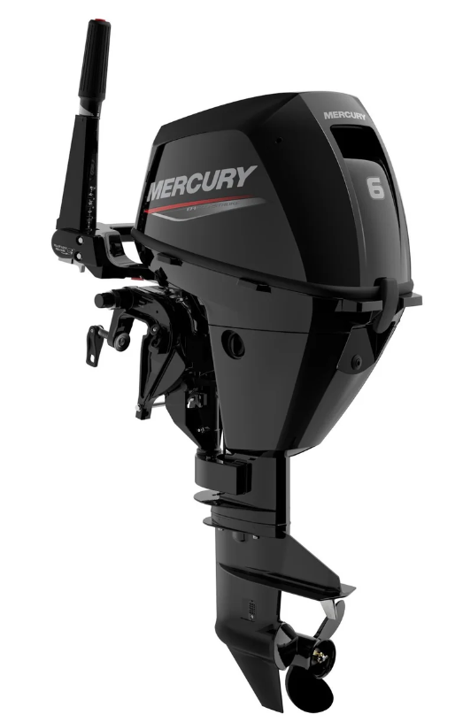 Mercury F 6 EFI, Produktansicht mit Pinne; Ausführung kann abweichen